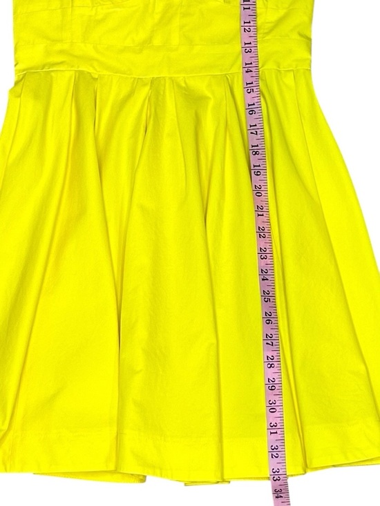 French Connection Yellow Fit-and-Flare Mini Dress Size 4 - Picture 11 of 11